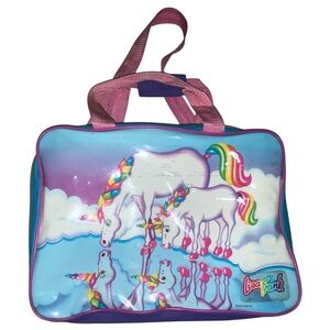 RARE Vintage Lisa Frank Markie Unicorn Reflection Vinyl Duffel "Gum Bag" P.V.C